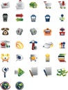 Glossy Web Icons Royalty Free Stock Photo