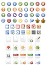 Glossy web icons Royalty Free Stock Photo