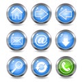 Glossy web icons Royalty Free Stock Photo