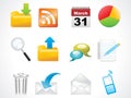 Glossy web icons set Royalty Free Stock Photo