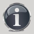 Glossy Web Information Icon Button Royalty Free Stock Photo