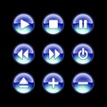 Glossy webbsite audio icons