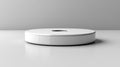 Glossy White Minimalist Circular Object Generative AI