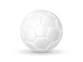 Glossy white soccer ball. Sports equipment isolated on white background Royalty Free Stock Photo