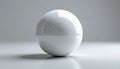 Glossy White Sphere on a Reflective Surface Royalty Free Stock Photo