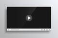 Glossy white video player template design