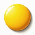 Glossy yellow sphere isolated on white background. This button illustration is ideal for web design elements or graphic Royalty Free Stock Photo