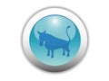 Glossy Zodiac Button Icon Royalty Free Stock Photo