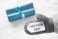 Turquoise Gift, Glove, Geschenk Idee Means Gift Idea