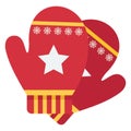 glove, mitten Color Vector icon which can be easily modified or edit