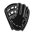 Glove trap. Baseball single icon in black style vector symbol stock illustration web. Royalty Free Stock Photo