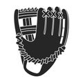 Glove vector black icon. Vector illustration accessory for hand on white background. Isolated black illustration icon of glove Royalty Free Stock Photo