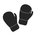 Glove vector black icon. Vector illustration accessory for hand on white background. Isolated black illustration icon of Royalty Free Stock Photo