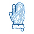 glove-washcloth for newborns doodle icon hand drawn illustration