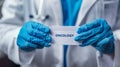 The oncology card in hands.AI generated image Royalty Free Stock Photo