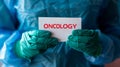 The oncology text card.AI generated image Royalty Free Stock Photo
