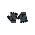 Gloves for biker icon, flat style