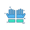 Gloves icon design vector Royalty Free Stock Photo