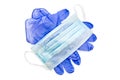 Gloves and mask medical Royalty Free Stock Photo