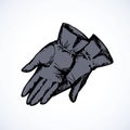 Gloves. Vector drawing Royalty Free Stock Photo