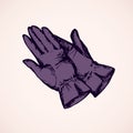 Gloves. Vector drawing Royalty Free Stock Photo