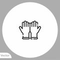 Gloves vector icon sign symbol Royalty Free Stock Photo