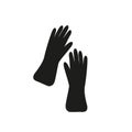 Gloves vector image.Winter ski gloves glyph icon vector image. Simple line art icon work gloves in trendy vector image Royalty Free Stock Photo