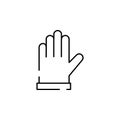 gloves for work icon. Element of construction for mobile concept and web apps illustration. Thin line icon for website design and Royalty Free Stock Photo