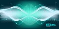 Glow Big Data Stream. Statistic Complexity Royalty Free Stock Photo