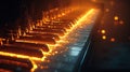 The glow of the burning piano keys illuminates the surrounding darkness calling to mind the intense and captivating