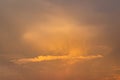 Glow dramatic colorful rain cloud sky sunset with twilight color golden sky and clouds. Gradient color. Sky texture abstract Royalty Free Stock Photo