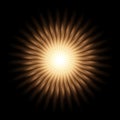 Glow flare light effect, abstract circle, bright glare of sunlight, abstract sun burst