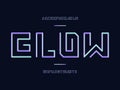 Glow font. Vector alphabet