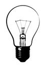 Glow lamp logo. Royalty Free Stock Photo