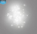 Glow light effect. Cloud of glittering dust. Vector illustration. Christmas Royalty Free Stock Photo