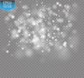 Glow light effect. Cloud of glittering dust. Vector illustration. Christmas Royalty Free Stock Photo