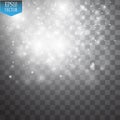 Glow light effect. Cloud of glittering dust. Vector illustration. Christmas Royalty Free Stock Photo