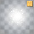 Glow light effect. Cloud of glittering dust. Vector illustration. Christmas Royalty Free Stock Photo