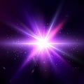 Glow light effect. Star burst with sparkles. Lens Flare wallpape Royalty Free Stock Photo