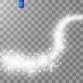 Glow light effect. Vector illustration. Christmas flash. dust Royalty Free Stock Photo