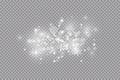 Glow light effect. Vector illustration. Christmas flash dust. White sparks and glitter and snowflakes special light Royalty Free Stock Photo