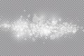 Glow light effect. Vector illustration. Christmas flash dust. White sparks and glitter and snowflakes special light Royalty Free Stock Photo