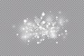 Glow light effect. Vector illustration. Christmas flash dust. White sparks and glitter and snowflakes special light Royalty Free Stock Photo