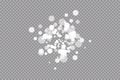 Glow light effect. Vector illustration. Christmas flash dust. White sparks and glitter special light effect. Vector Royalty Free Stock Photo