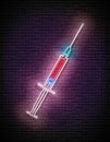 Glow Medical Syringes with Blood