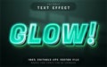 Glow neon style text effect Royalty Free Stock Photo