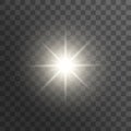 White sun ray glow abstract shine light effect Royalty Free Stock Photo