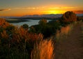 Sunset over McPhee Reservoir in Colorado