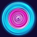 Glow spin neon circles