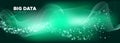 Glow Technology Pattern. Big Data Concept. Green Royalty Free Stock Photo